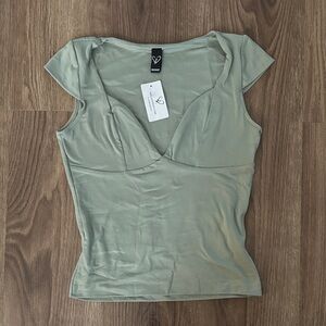 Windsor Light Green V-Neck Blouse